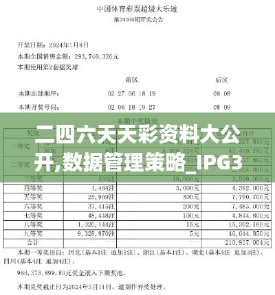 二四六天天彩资料大公开,数据管理策略_IPG3.21