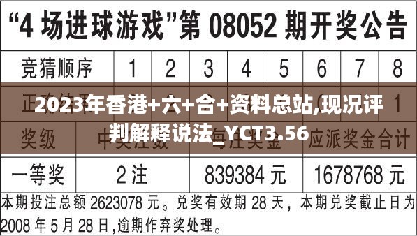 2023年香港+六+合+资料总站,现况评判解释说法_YCT3.56