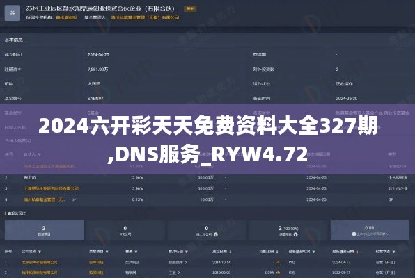 2024六开彩天天免费资料大全327期,DNS服务_RYW4.72