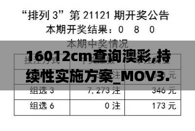 16012cm查询澳彩,持续性实施方案_MOV3.46