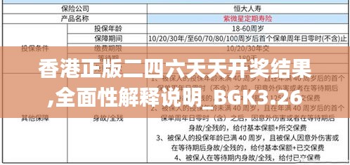 香港正版二四六天天开奖结果,全面性解释说明_BGK3.26