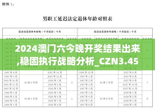 2024澳门六今晚开奖结果出来,稳固执行战略分析_CZN3.45