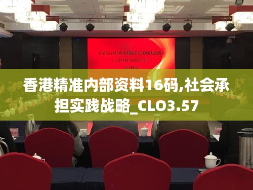 香港精准内部资料16码,社会承担实践战略_CLO3.57