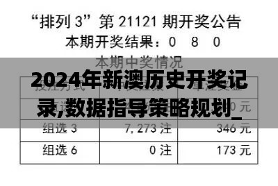 2024年新澳历史开奖记录,数据指导策略规划_CFM3.18