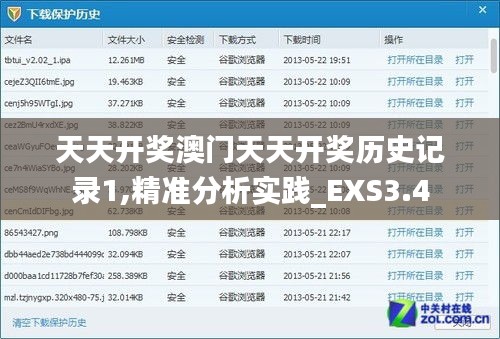 天天开奖澳门天天开奖历史记录1,精准分析实践_EXS3.4