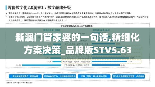 新澳门管家婆的一句话,精细化方案决策_品牌版STV5.63