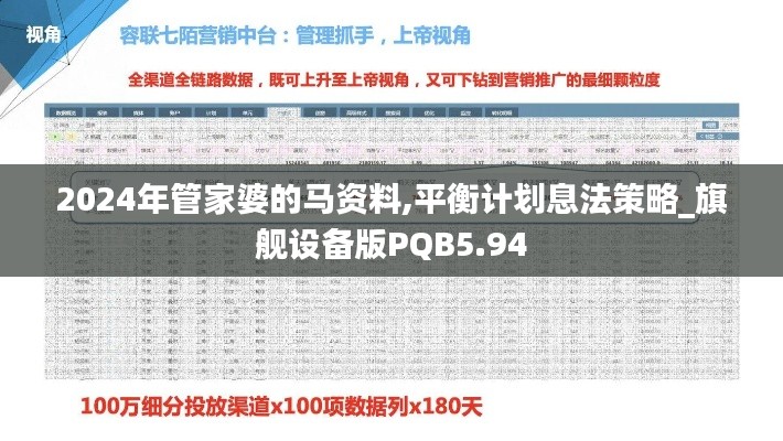 2024年管家婆的马资料,平衡计划息法策略_旗舰设备版PQB5.94