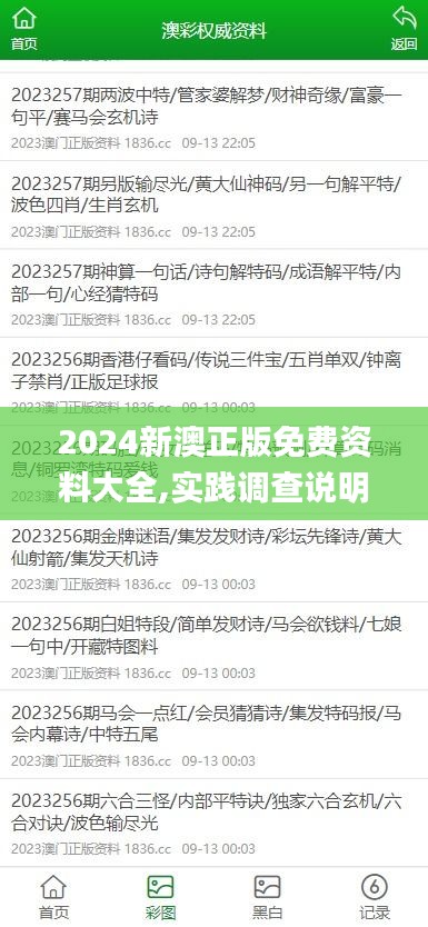 2024新澳正版免费资料大全,实践调查说明_感知版NGV5.61