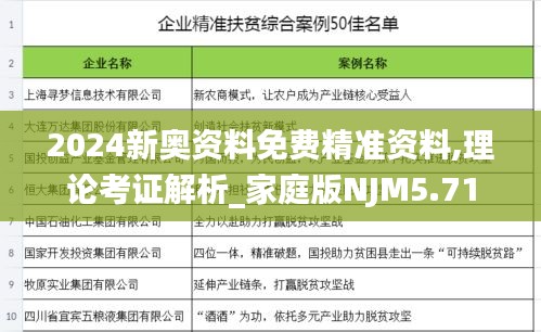 2024新奥资料免费精准资料,理论考证解析_家庭版NJM5.71