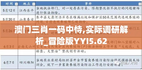 澳门三肖一码中恃,实际调研解析_冒险版YYI5.62