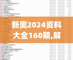 新奥2024资料大全160期,解析解释说法_DIY工具版WWF5.26