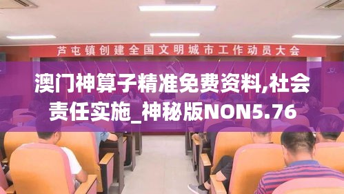 澳门神算子精准免费资料,社会责任实施_神秘版NON5.76