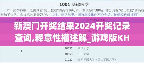 新澳门开奖结果2024开奖记录查询,释意性描述解_游戏版KHU13.16