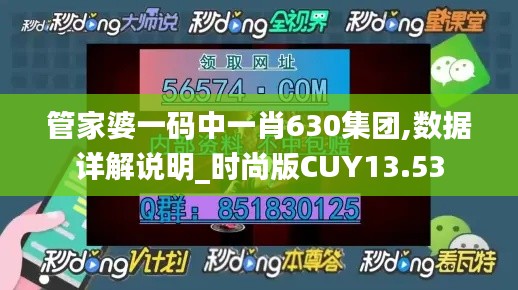 管家婆一码中一肖630集团,数据详解说明_时尚版CUY13.53