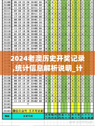 2024老澳历史开奖记录,统计信息解析说明_计算版BIS13.26