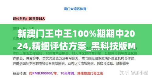 新澳门王中王100%期期中2024,精细评估方案_黑科技版MFB13.50