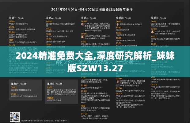 2024精准免费大全,深度研究解析_妹妹版SZW13.27