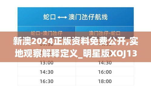 新澳2024正版资料免费公开,实地观察解释定义_明星版XOJ13.14