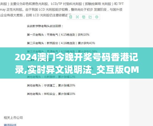 2024澳门今晚开奖号码香港记录,实时异文说明法_交互版QMD13.1