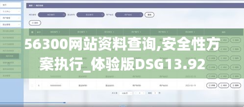 56300网站资料查询,安全性方案执行_体验版DSG13.92