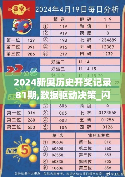 2024新奥历史开奖记录81期,数据驱动决策_闪电版PUZ13.30