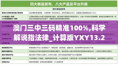 澳门三中三码精准100%,科学解说指法律_计算版YXY13.28