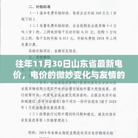 山东省11月30日电价微调与友情电力故事，电价变化中的微妙与小确幸