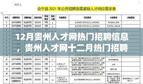 贵州人才网十二月热门招聘信息下的职场机遇与挑战解析