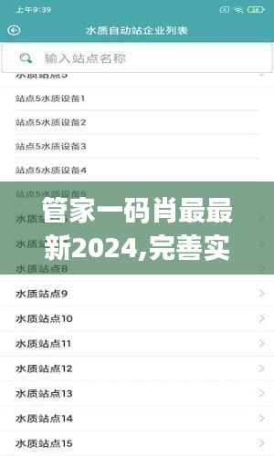 管家一码肖最最新2024,完善实施计划_NTB8.319环境版