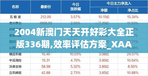 2004新澳门天天开好彩大全正版336期,效率评估方案_XAA91.584多功能版