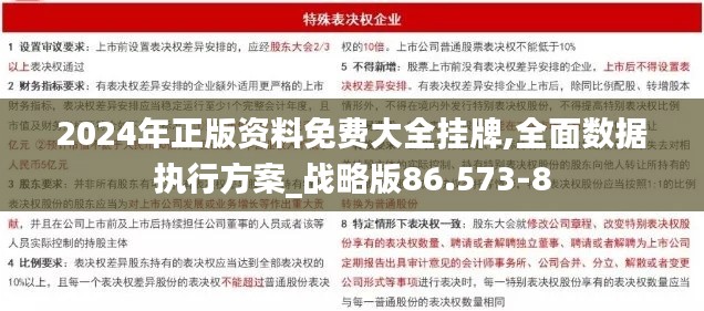 2024年正版资料免费大全挂牌,全面数据执行方案_战略版86.573-8