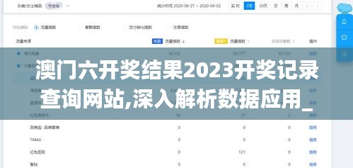 澳门六开奖结果2023开奖记录查询网站,深入解析数据应用_复刻款94.151-8