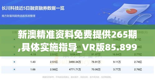 新澳精准资料免费提供265期,具体实施指导_VR版85.899-3