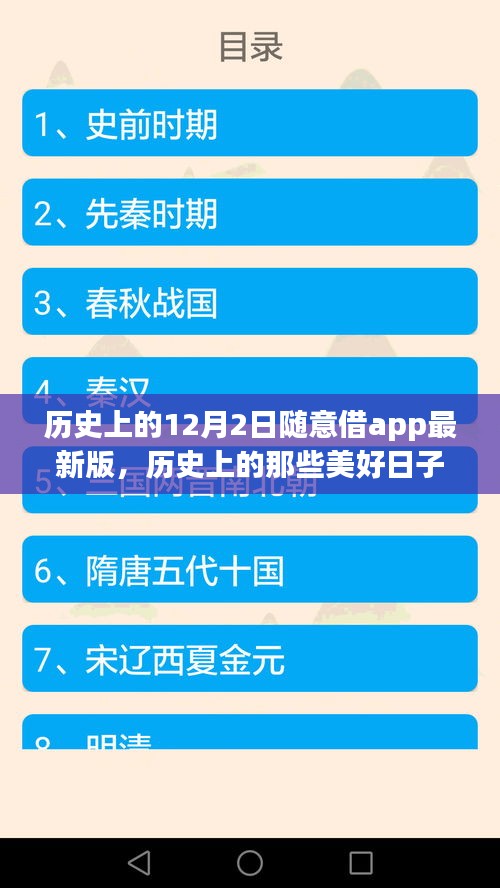 12月2日借app最新版上线，开启心灵之旅，重温历史美好日子