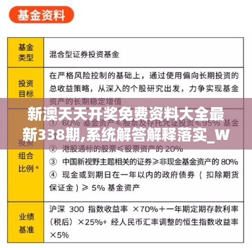 新澳天天开奖免费资料大全最新338期,系统解答解释落实_WP199.539-1