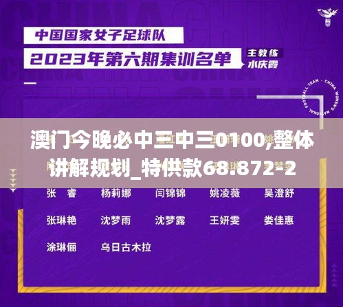 澳门今晚必中三中三0100,整体讲解规划_特供款68.872-2