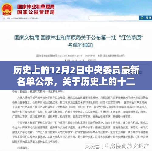 关于历史上十二月二日中央委员最新名单公示及其深远影响的探讨与解析