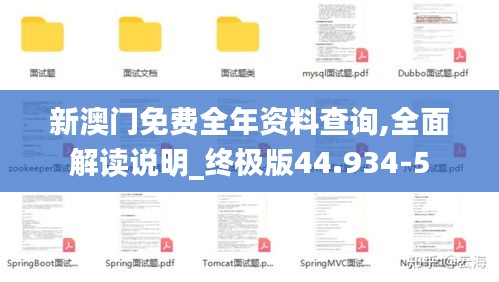 新澳门免费全年资料查询,全面解读说明_终极版44.934-5