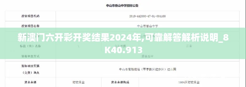 新澳门六开彩开奖结果2024年,可靠解答解析说明_8K40.913