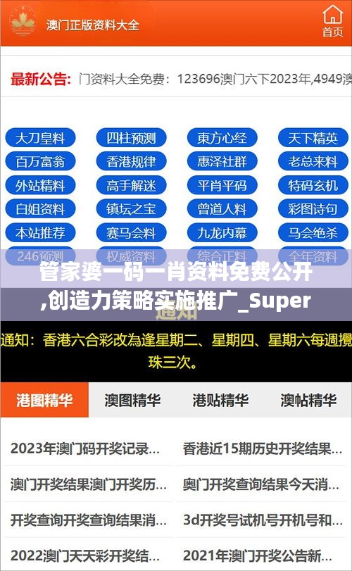 管家婆一码一肖资料免费公开,创造力策略实施推广_Superior77.567