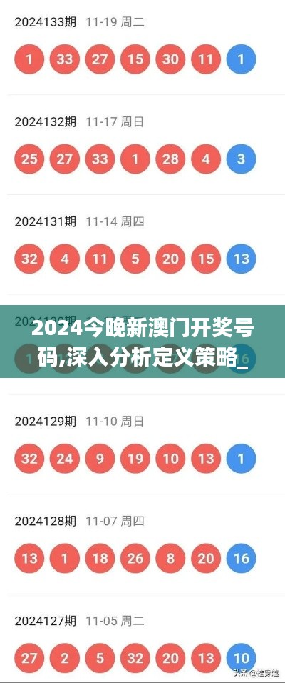 2024今晚新澳门开奖号码,深入分析定义策略_HT3.586