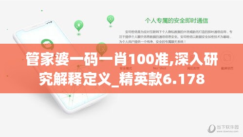 管家婆一码一肖100准,深入研究解释定义_精英款6.178