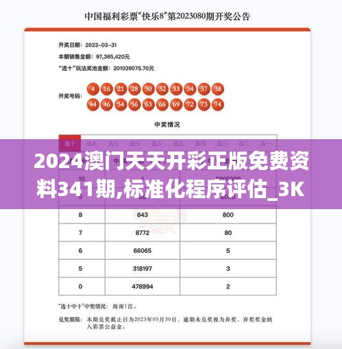 2024澳门天天开彩正版免费资料341期,标准化程序评估_3K6.789