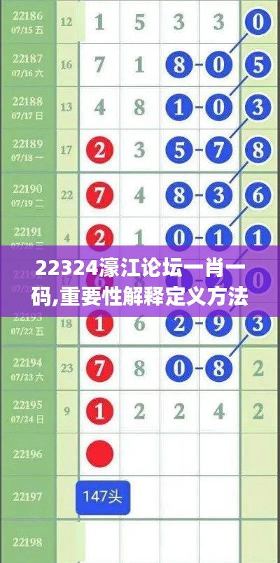 22324濠江论坛一肖一码,重要性解释定义方法_Elite6.927