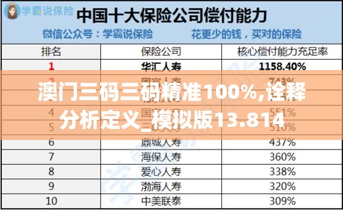 澳门三码三码精准100%,诠释分析定义_模拟版13.814