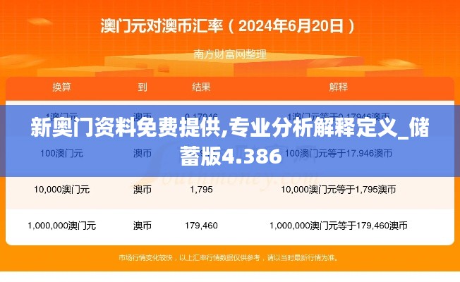 新奥门资料免费提供,专业分析解释定义_储蓄版4.386