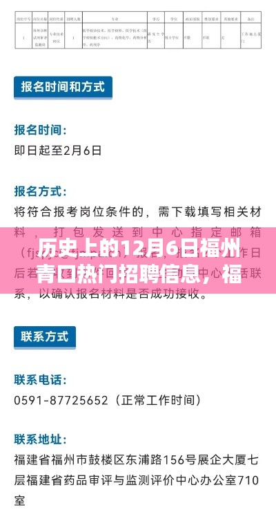 福州青口，工作奇缘与温馨陪伴——历史上的12月6日热门招聘信息解析