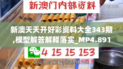 新澳天天开好彩资料大全343期,模型解答解释落实_MP4.891