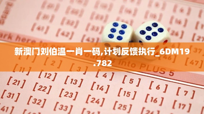 新澳门刘伯温一肖一码,计划反馈执行_6DM19.782