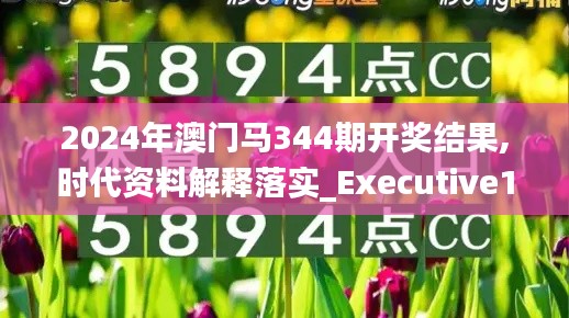 2024年澳门马344期开奖结果,时代资料解释落实_Executive15.716